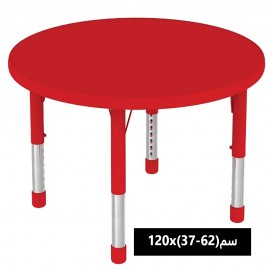 طاولة دائرية خشب متعددة المستويات 120*(37-62)سم