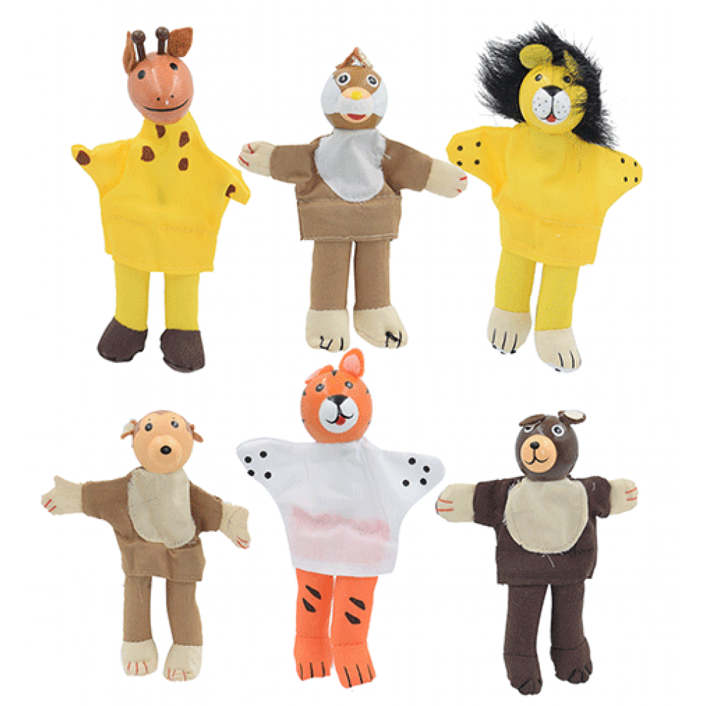 عرائس أصابع خشبية كيس 